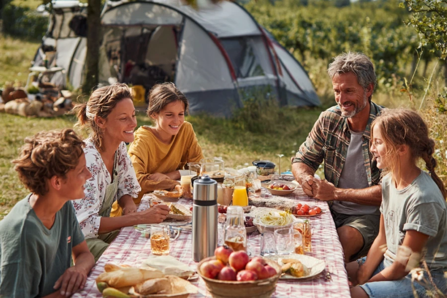 Adjustable Height Camping Table